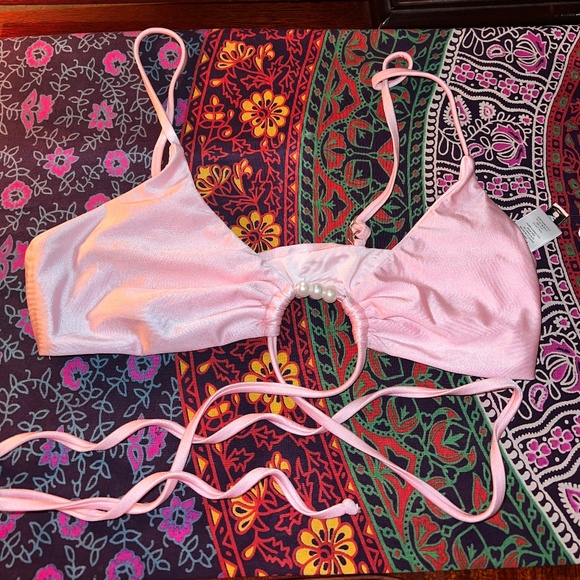 NWT Pacsun Dippin Daisy's Pink Pearl Swim Top (L) - Picture 4 of 9